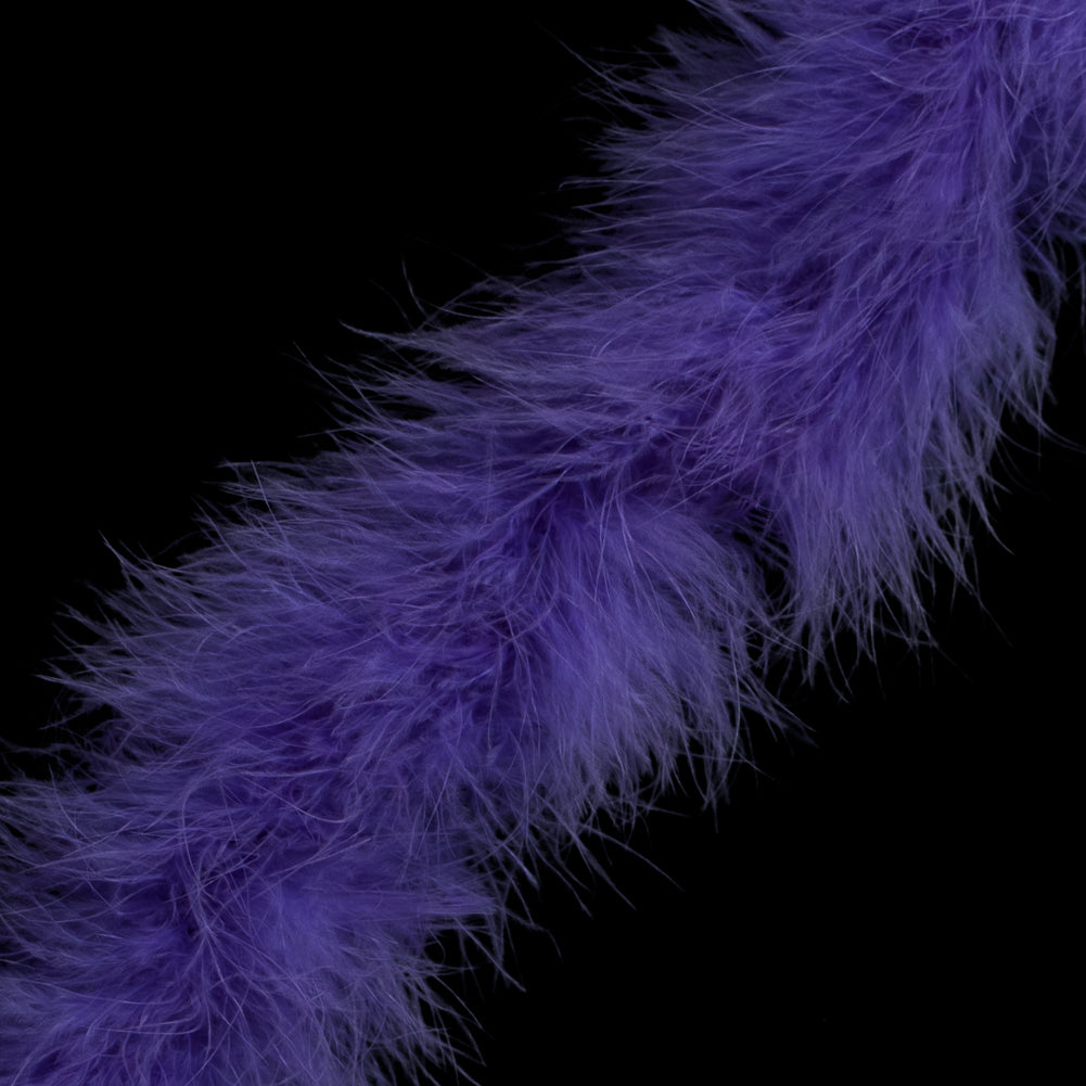 Purple Marabou Feather Scarf - Detail