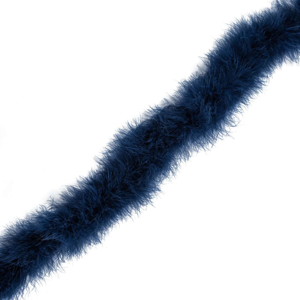Dark Navy Marabou Feather Scarf