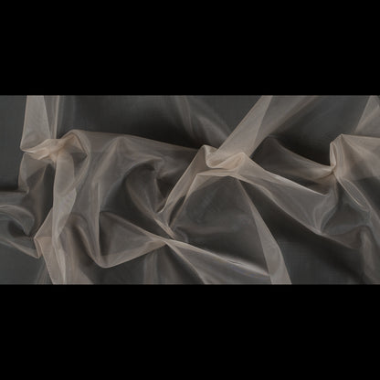 Light Peach Stiff Polyester Organdy - Folded