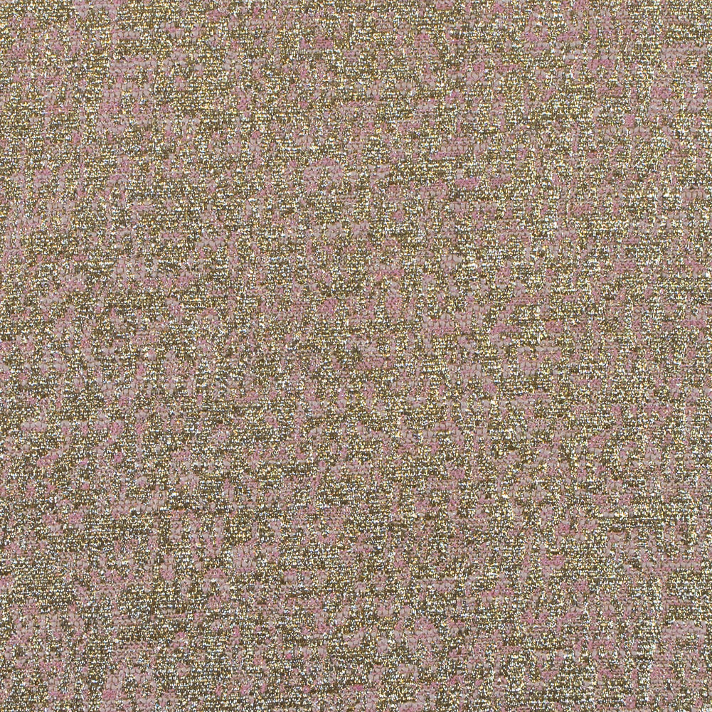 Metallic Gold and Pink Abstract Jacquard