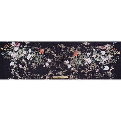 Floral Digitally Printed Butterfly Jacquard with Gold Metallic Embroidery - Full