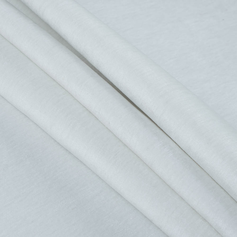 White Solid Chenille - Folded