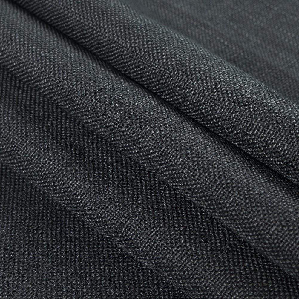 Steel Polyester-Linen Blend Folded
