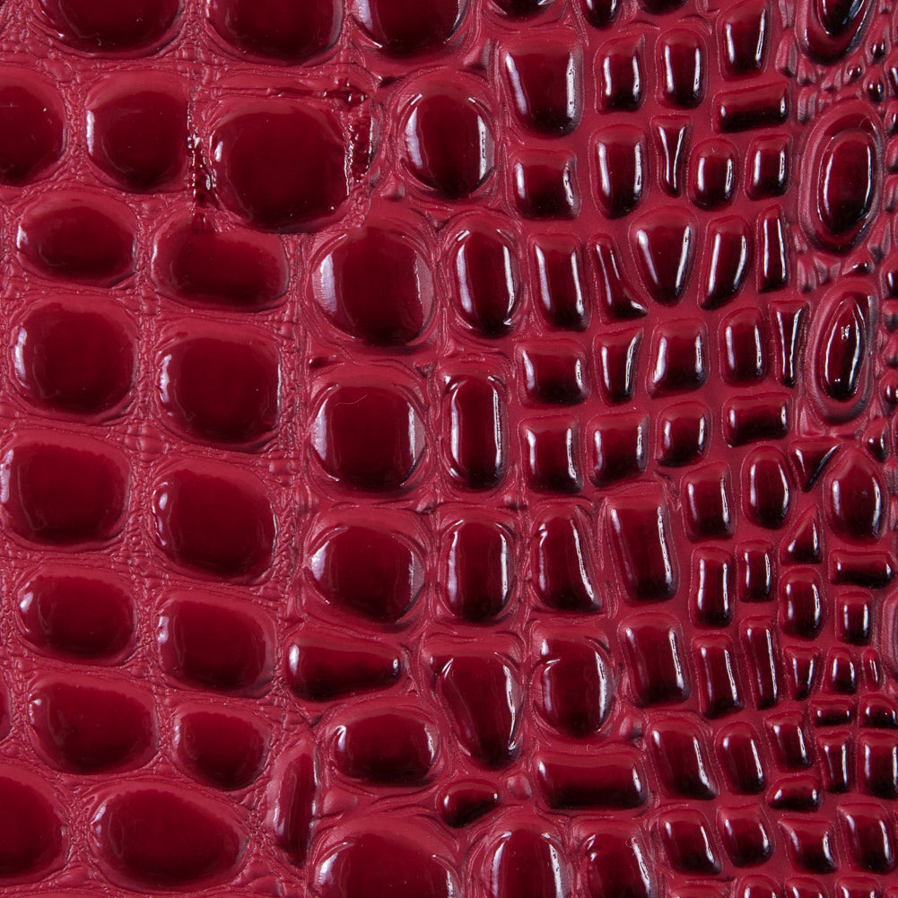 Wine Crocodile Vinyl Detail