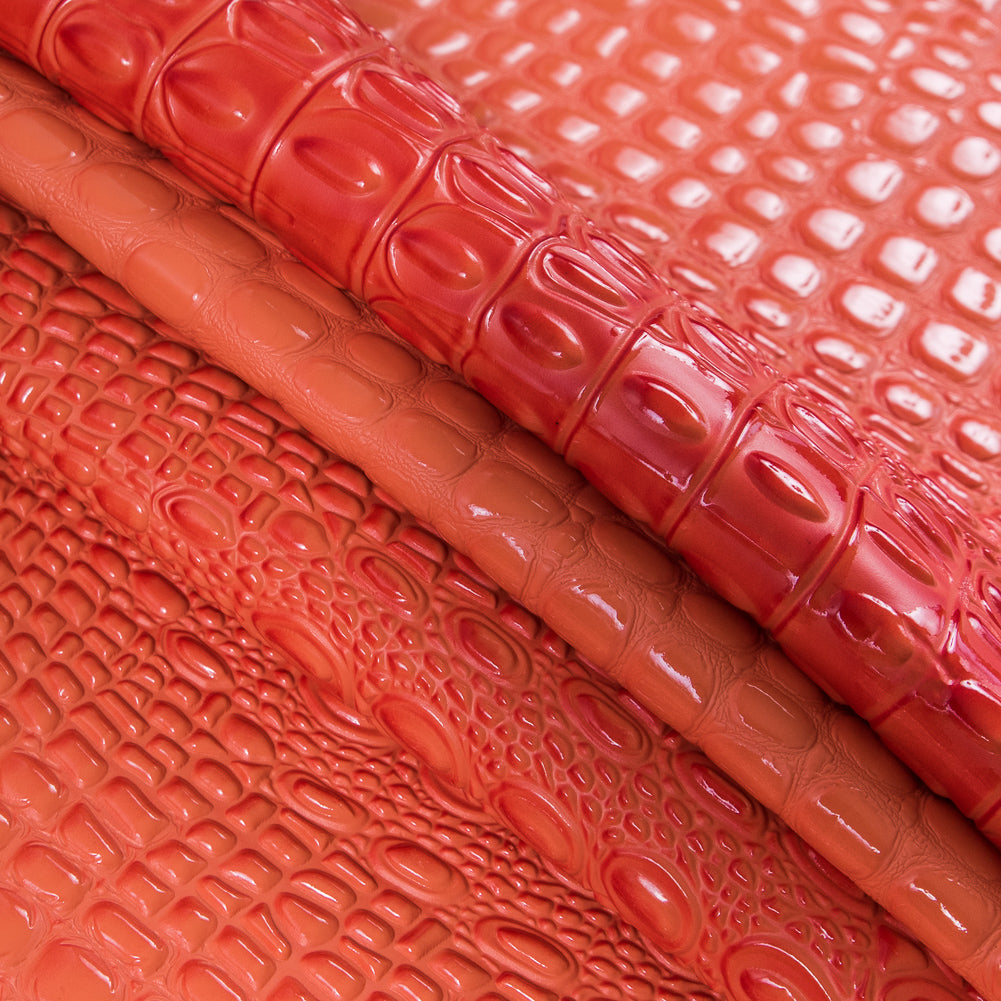 Orange Crocodile Vinyl - Detail