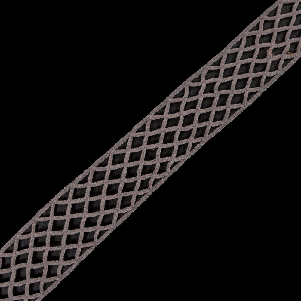 Light Gray Criss Cross Chenille Trim - 2