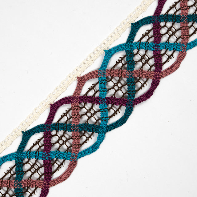 Mullticolor Crochet Trim - 1.5"