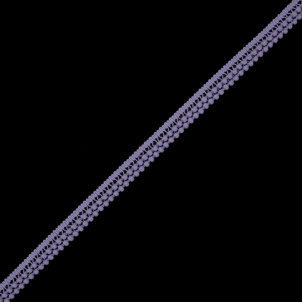 Lilac Two Row Mini Pom Pom Trim