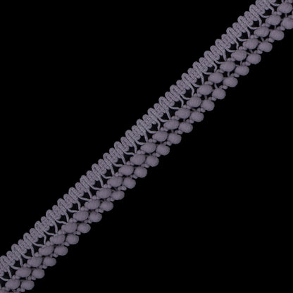 Light Silver Two Row Mini Pom Pom Trim Detail