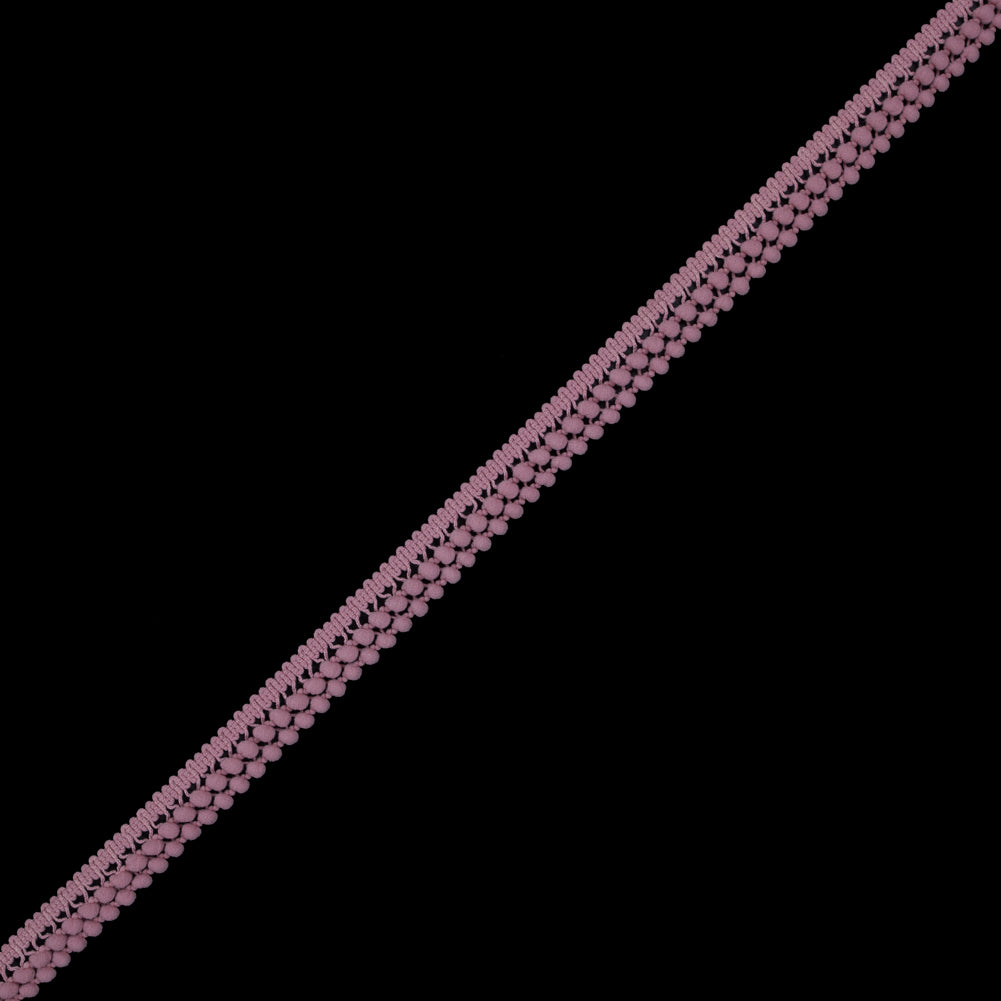 Dusty Rose Two Row Mini Pom Pom Trim