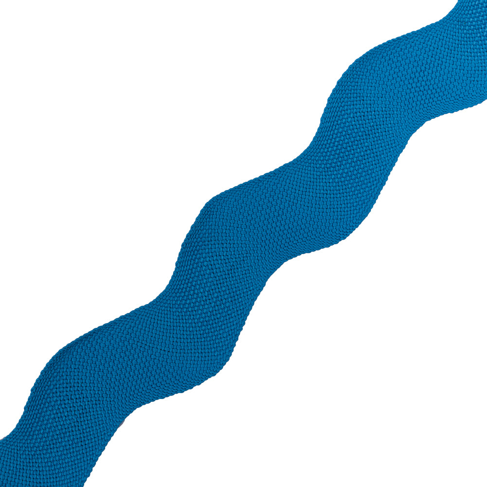 Bright Blue Woven Jumbo Ric Rac - 2"