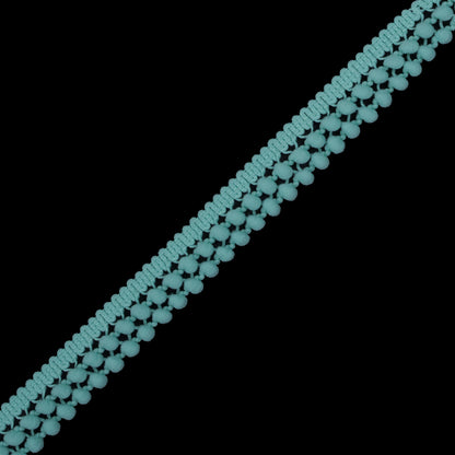 Seafoam Two Row Mini Pom Pom Trim Detail