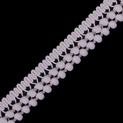 Blush Two Row Mini Pom Pom Trim - Detail