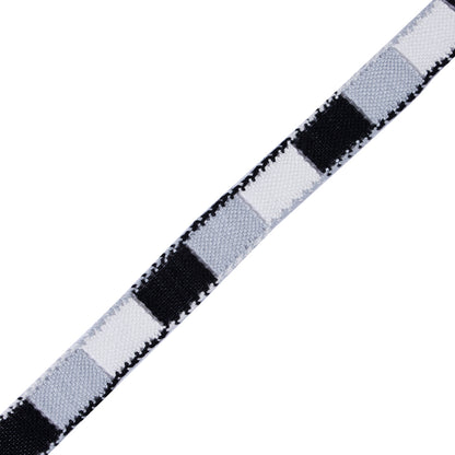 Black, Grey and White 3-Tone Crochet Trim - 1.25"