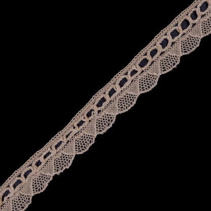 Beige Crochet Chenille Trim - 1.5"