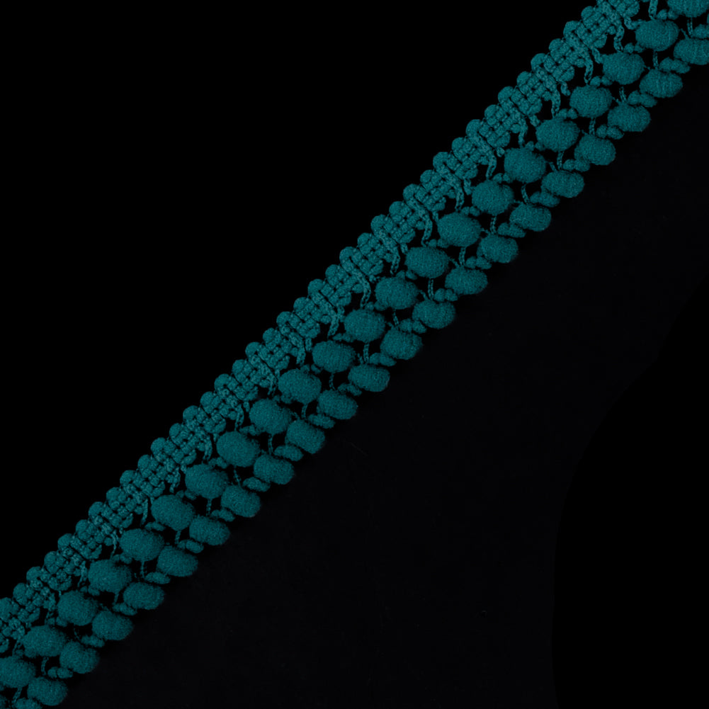 Forest Two Row Mini Pom Pom Trim Detail