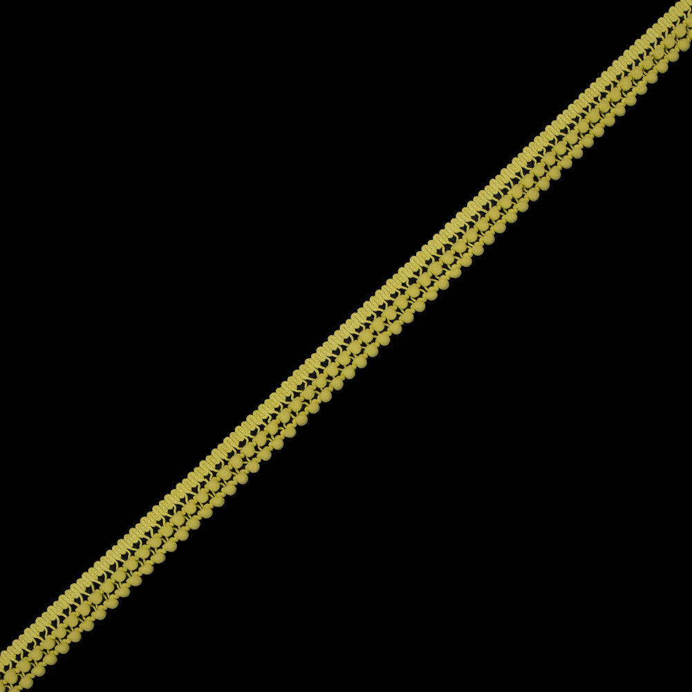Yellow Two Row Mini Pom Pom Trim