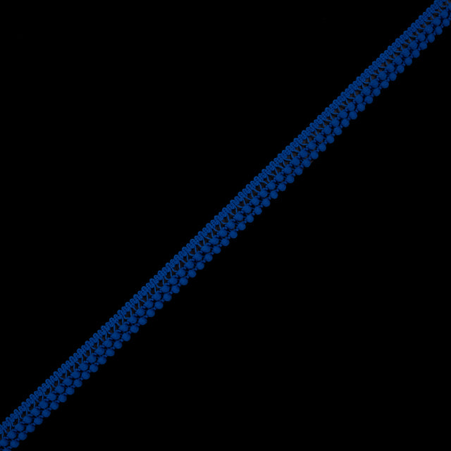 Royal Blue Two Row Mini Pom Pom Trim