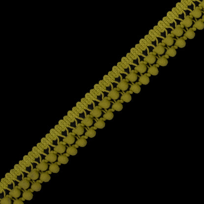 Chartreuse Two Row Mini Pom Pom Trim Detail