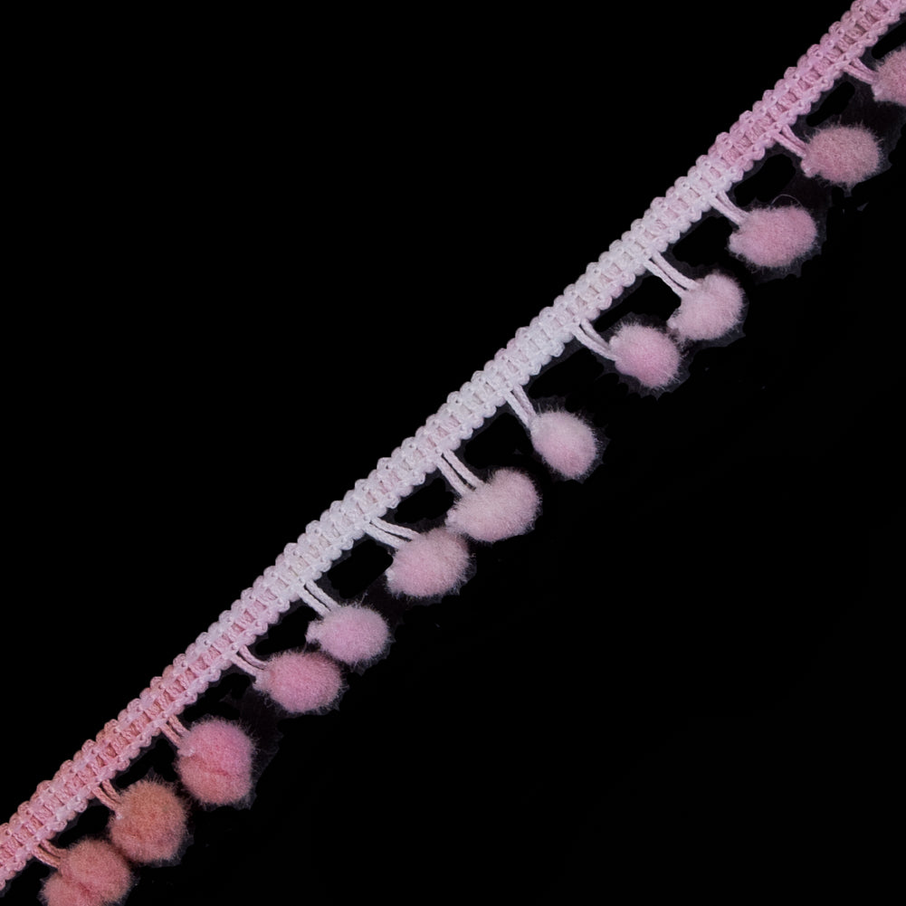 Pink Ombre Pom Pom Trim - 0.375 - Detail