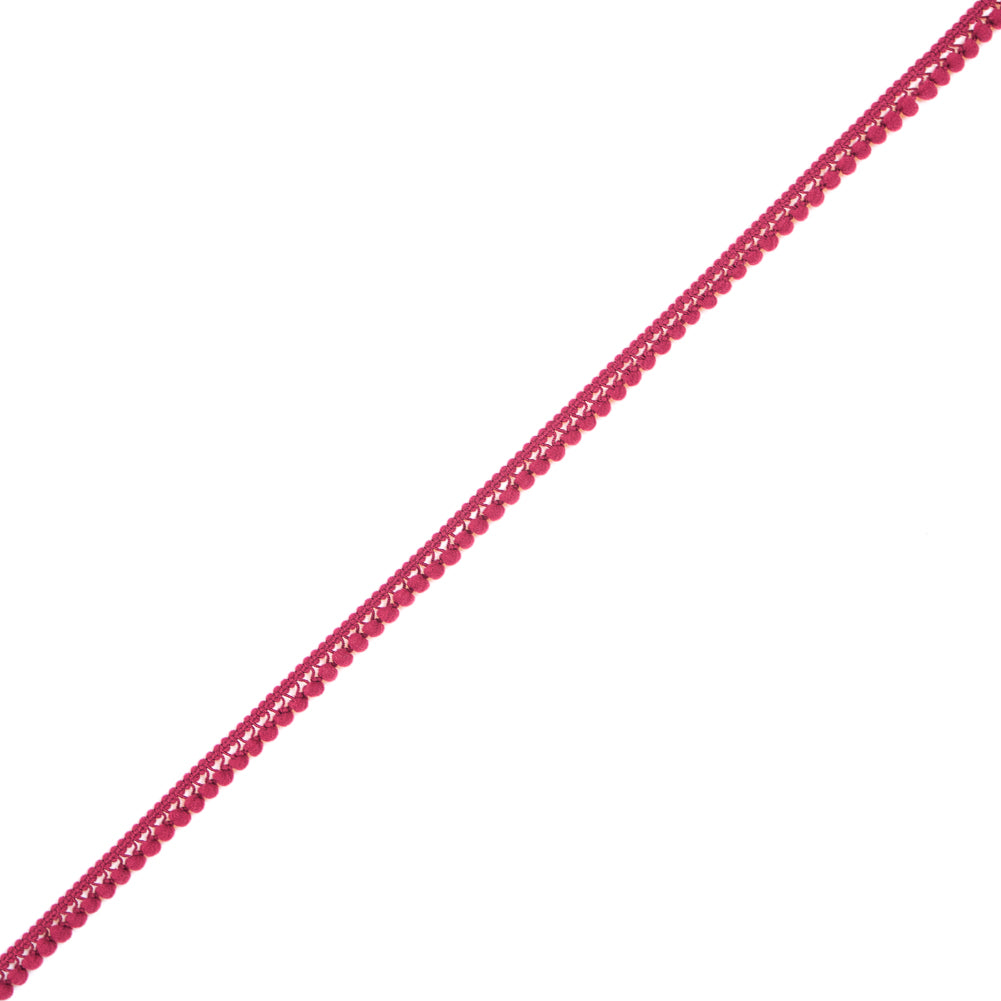 Wine Single Row Mini Pom Pom Trim