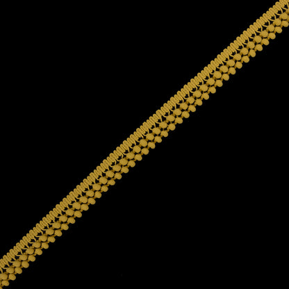 Yellow Two Row Mini Pom Pom Trim