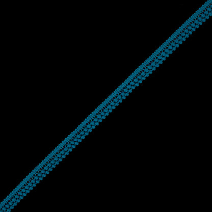 Teal Two Row Mini Pom Pom Trim