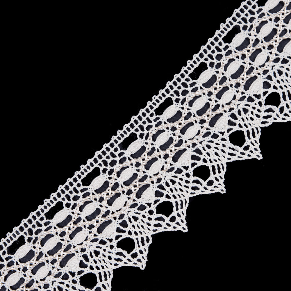 Ivory Crochet Lace Trimming - 2.75