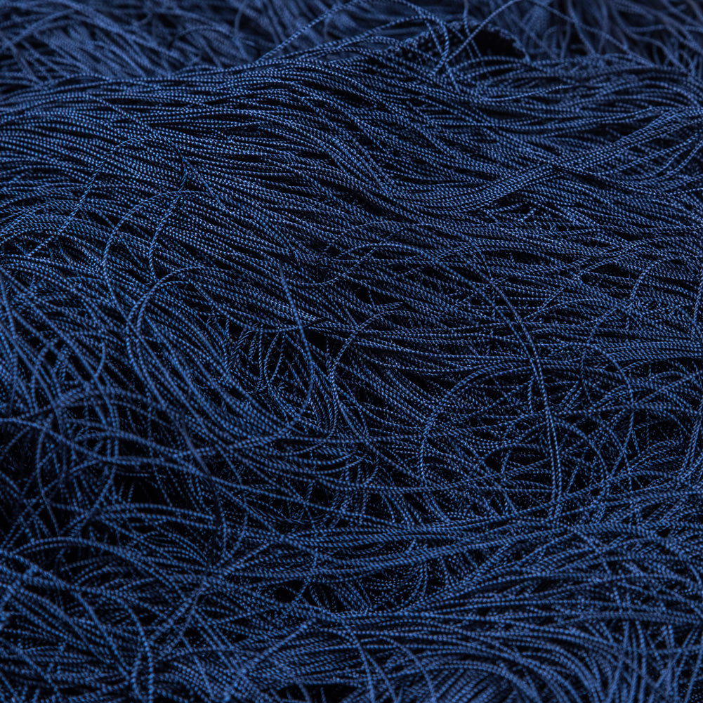 Dark Navy European Chainette Fringe Trim - 40 - Detail