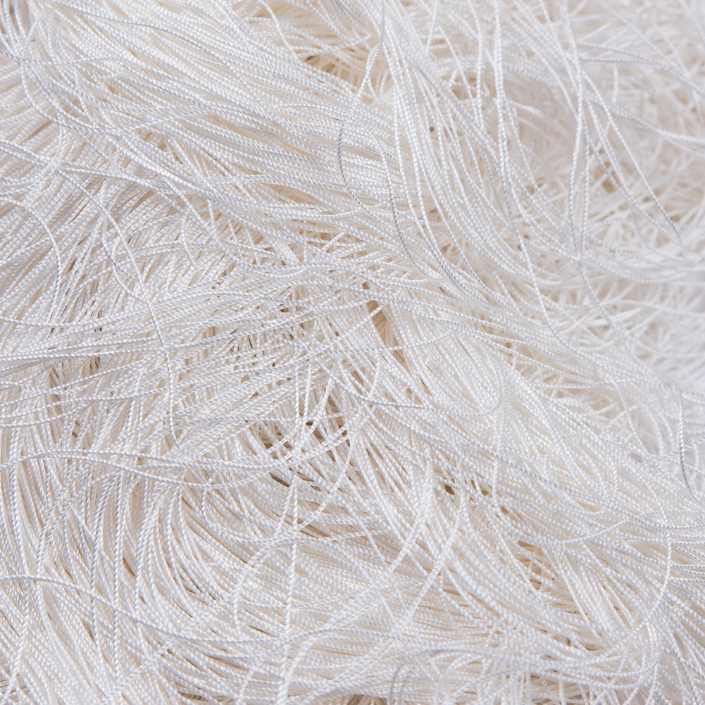 Ivory European Chainette Fringe Trim - 40 - Detail
