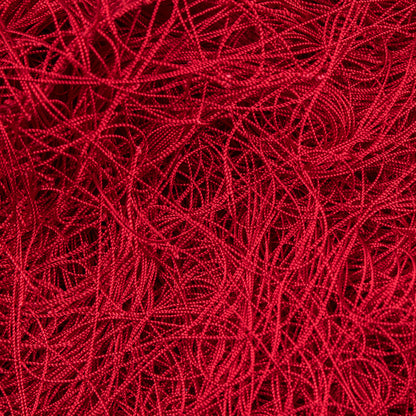 Red European Chainette Fringe Trim - 40 - Detail