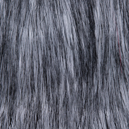 Black and White Long Haired Faux Fur Full