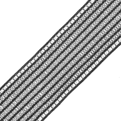 Black Nylon Elastic Trim - 1.125 - Detail
