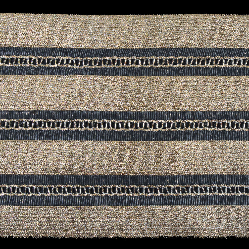 Foiled Gold Metallic Elastic Trim - 3.5 - Detail