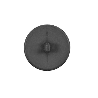 Italian Matte Charcoal Gray Domed Plastic Button - 32L/20mm - Detail