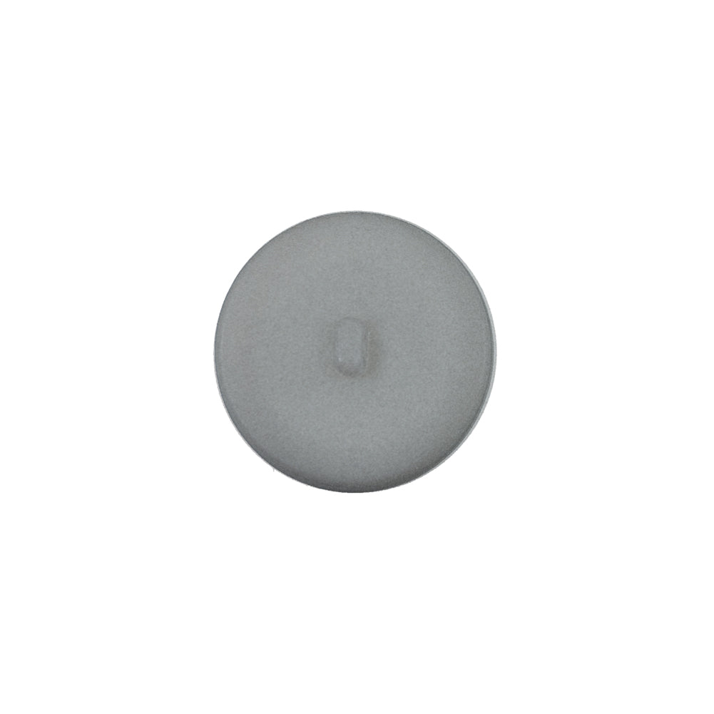 Italian Matte Light Gray Domed Plastic Button - 24L/15mm Detail