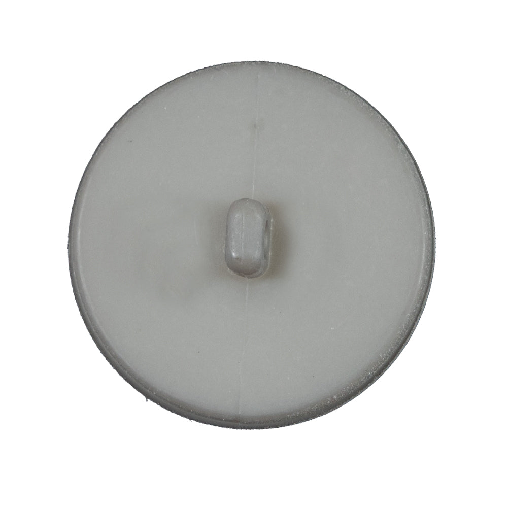 Italian Matte Light Gray Domed Plastic Button - 44L/28mm - Detail