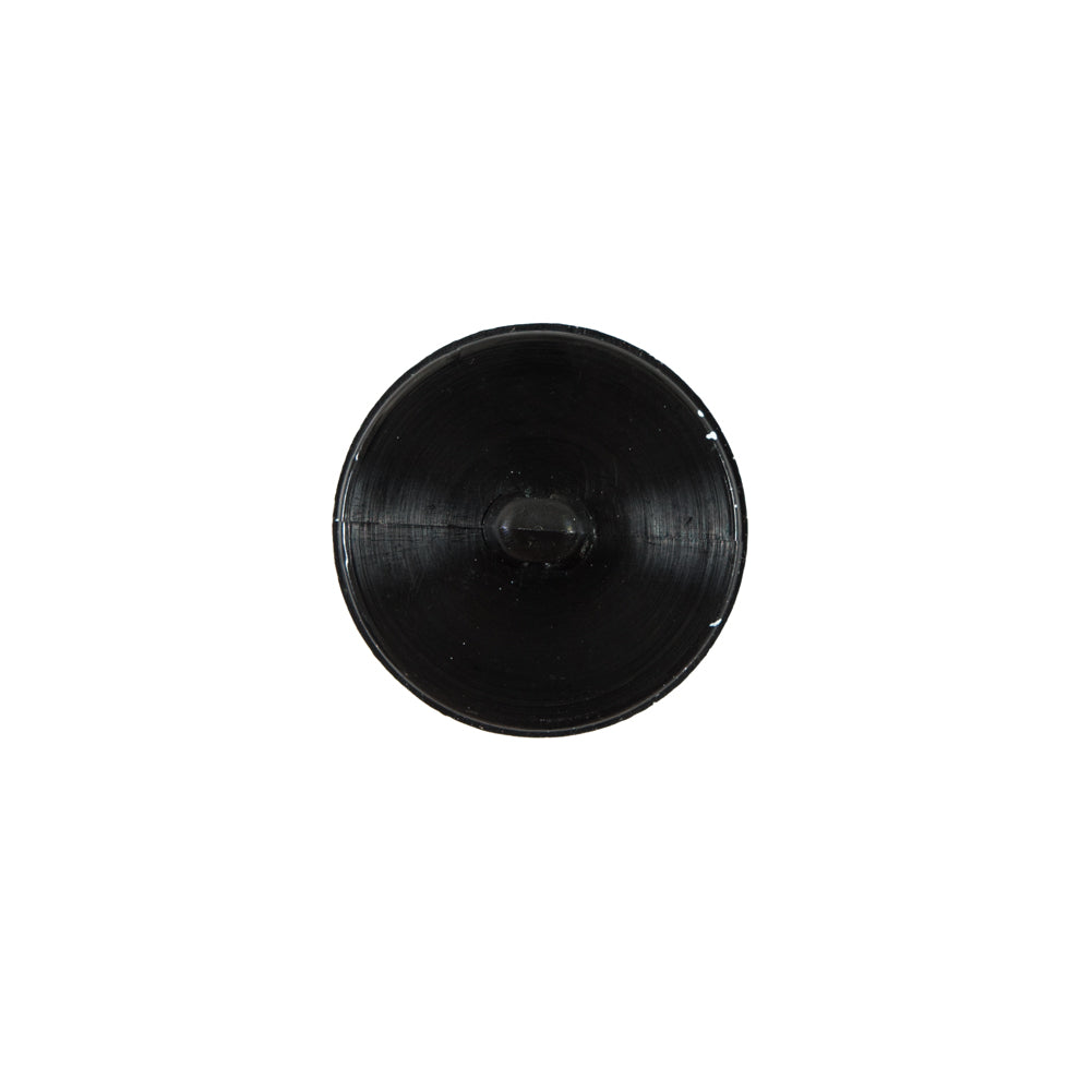 Italian Black and White Speckled Plastic Button - 24L/15mm - Detail