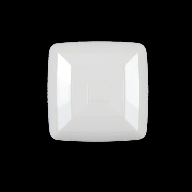 Italian Ivory Square Plastic Button - 36L/23mm