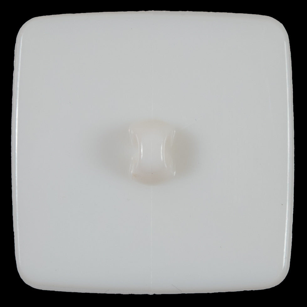 Italian Ivory Square Plastic Shank Back Button - 64L/40.5mm Detail