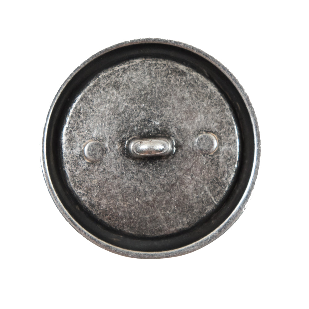 Italian Patriot Blue and Silver Crest Metal Button - 44L/28mm - Detail