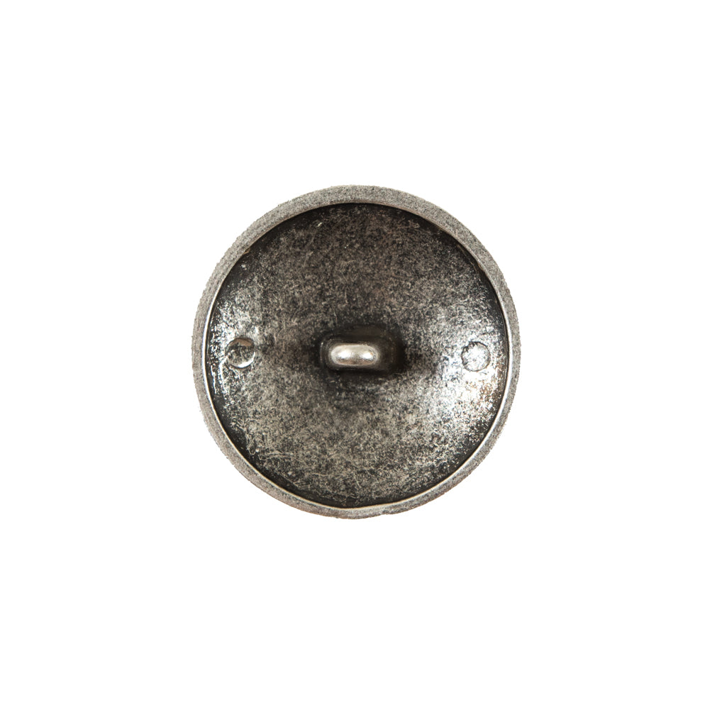 Italian Silver Button with Double-Headed Eagle Emblem - 32L/20mm Detail