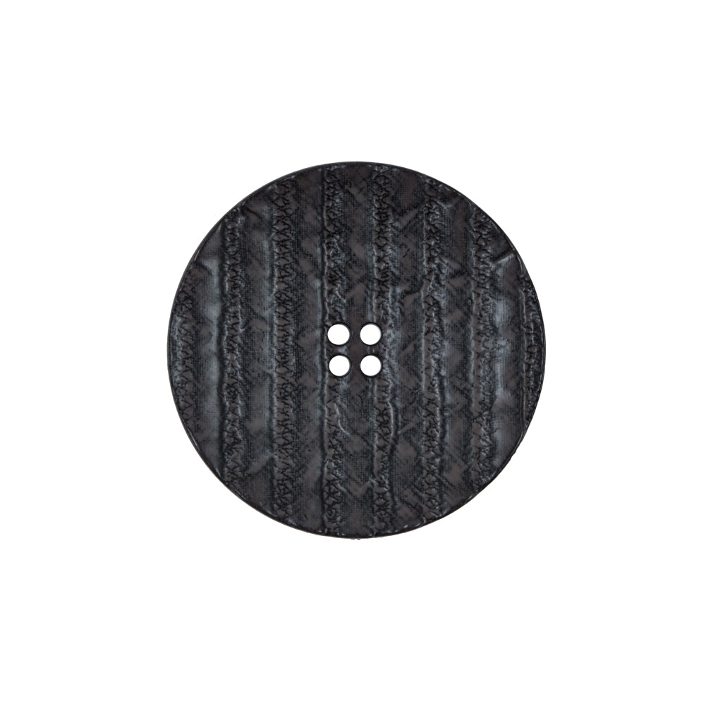 Italian Black Textured 4-Hole Button - 36L/23mm