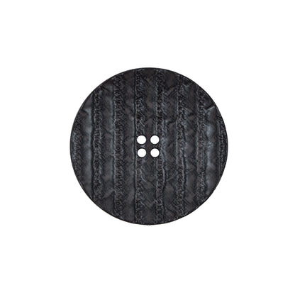 Italian Black Textured 4-Hole Button - 36L/23mm