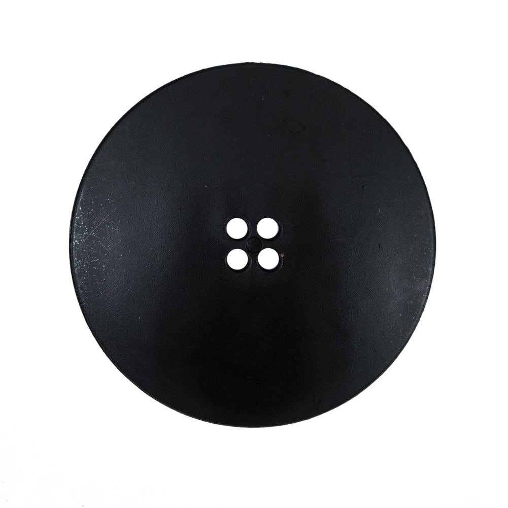 Italian Black Textured 4-Hole Button - 44L/28mm Detail