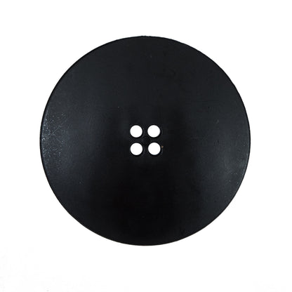 Italian Black Textured 4-Hole Button - 44L/28mm Detail