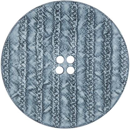 Italian Light Blue Textured 4-Hole Button - 80L/50.8mm