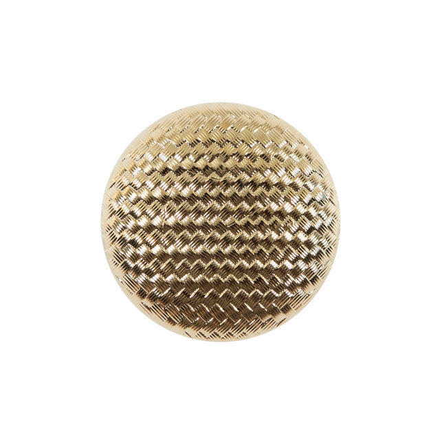 Italian Gold Basketwoven Plastic Button - 36L/23mm
