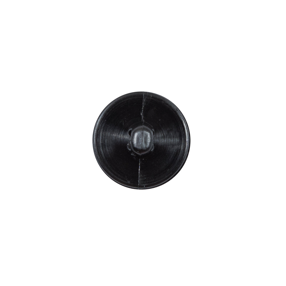 Italian Black Textured Plastic Button - 20L/12mm - Detail
