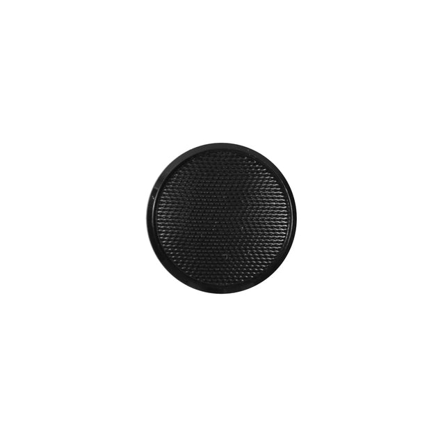 Italian Black Textured Plastic Button - 20L/12mm